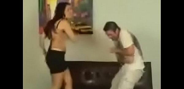  Boy and babe mix boxing